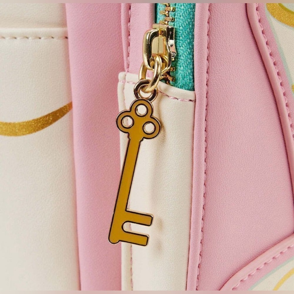Disney Loungefly Cinderella Pink Gus and Jaq Mice Teacup Mini Backpack NWT - Picture 5 of 6